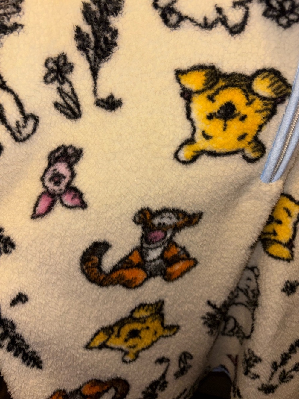 Womens Disney Winnie the Pooh Fleece Pullover in Cream, Yellow, Orange, Blue - Picture 5 of 8